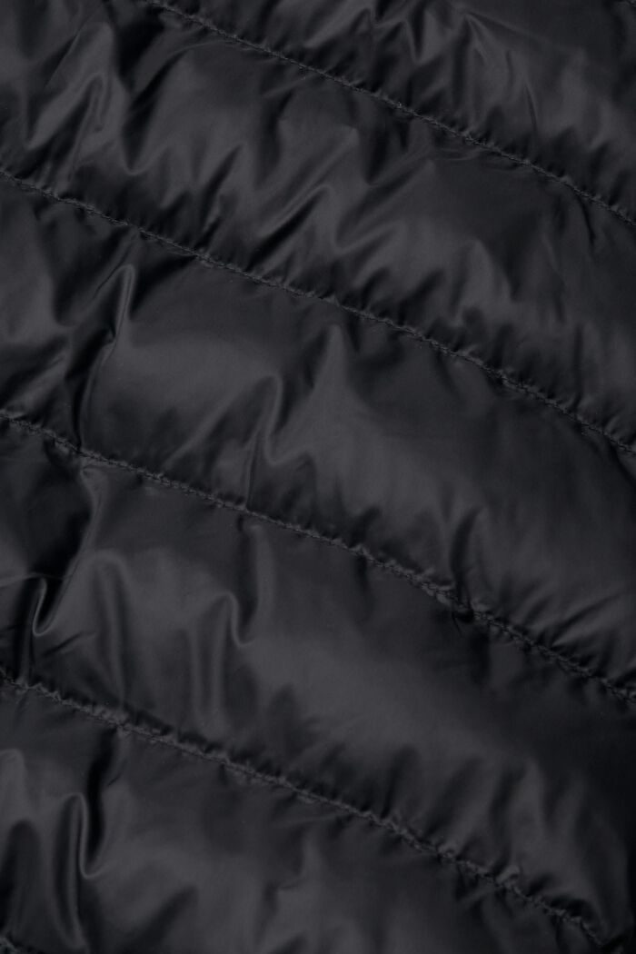 Pikowana kurtka ze stójką, BLACK, detail image number 4
