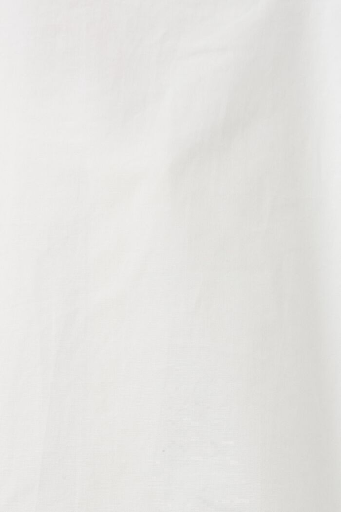 Koszulka z krótkim rękawem z popeliny bawełnianej, OFF WHITE, detail image number 7