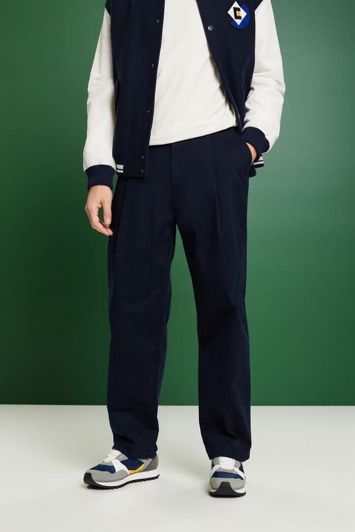 Spodnie chino z szerokimi nogawkami, NAVY, detail image number 0
