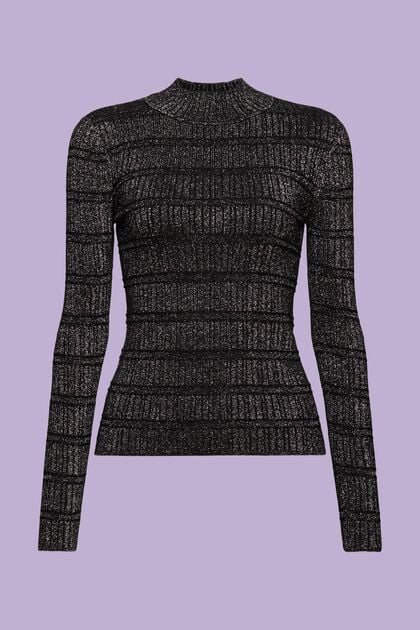 Połyskujący sweter z półgolfem, LENZING™ ECOVERO™
