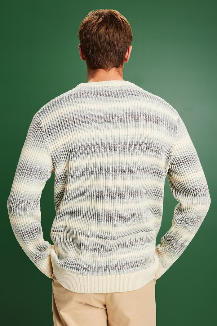 Sweter z okrągłym dekoltem z prążkowanej dzianiny, PETROL BLUE, detail image number 2