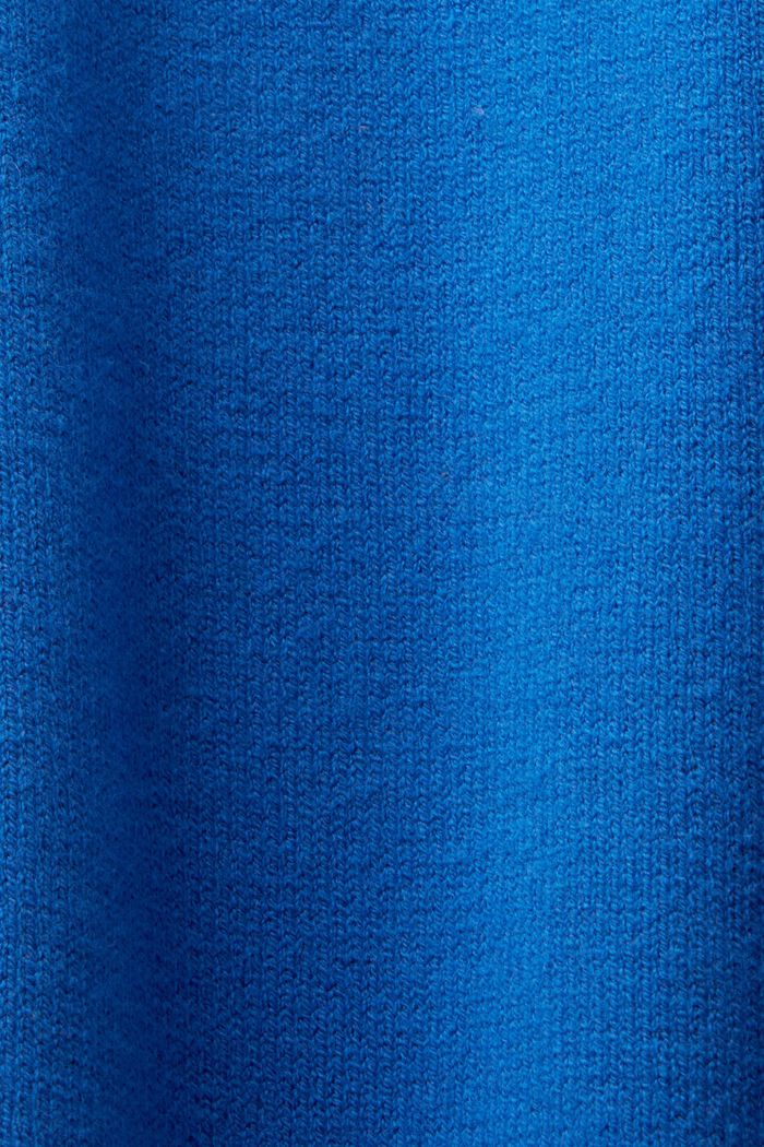 Dzianinowa sukienka z półgolfem, BRIGHT BLUE, detail image number 5