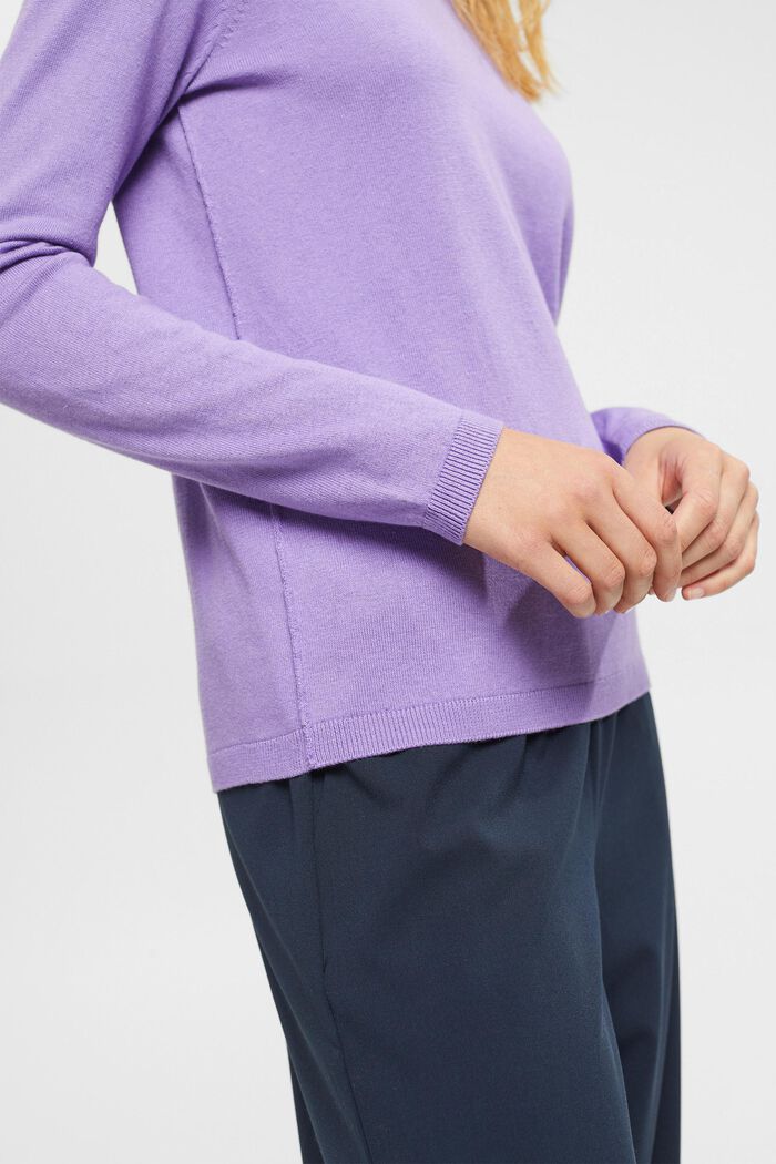 Sweter z dzianiny, LILAC, detail image number 0