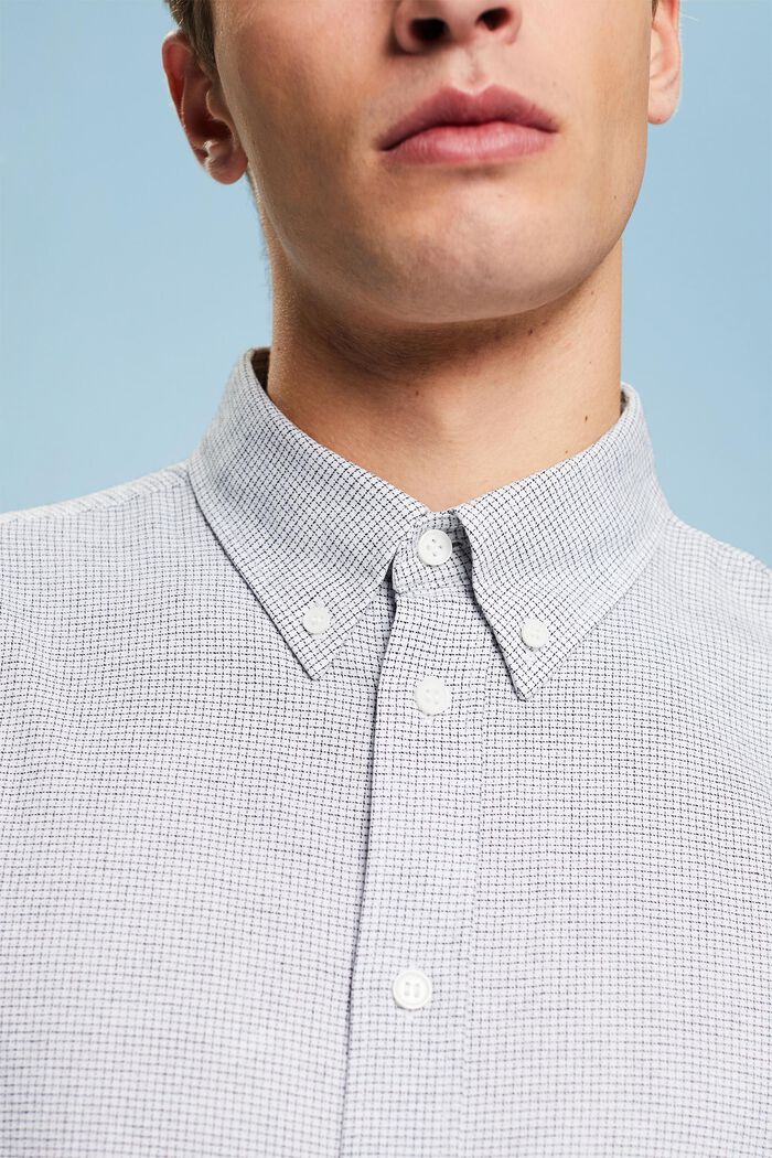 Koszula bawełniana w drobną kratkę, fason regular fit, WHITE, detail image number 3