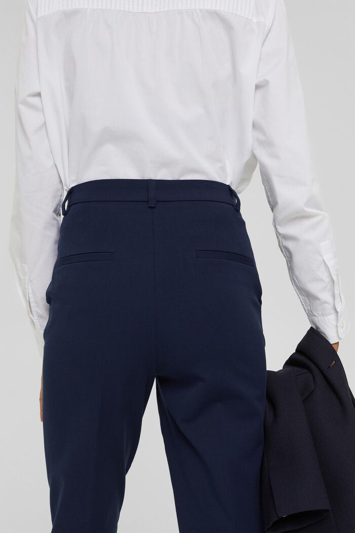 Elastyczne spodnie z mieszanki bawełnianej, NAVY, detail image number 6