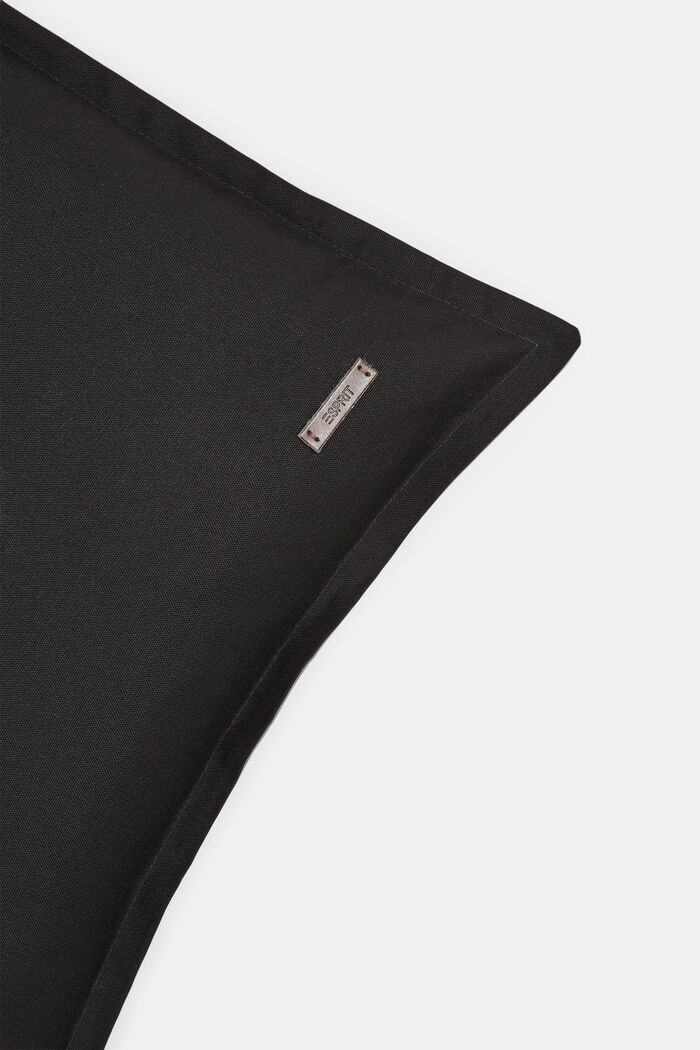 Dwukolorowa poszewka na poduszkę, 100% bawełny, BLACK, detail image number 1