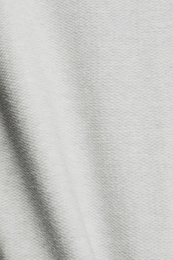 Dzianinowa bluza z kapturem i zamkiem z przodu, LIGHT GREY, detail image number 4