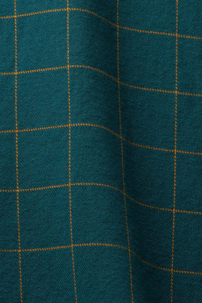 Koszula flanelowa w kratkę, fason regular fit, EMERALD GREEN, detail image number 5