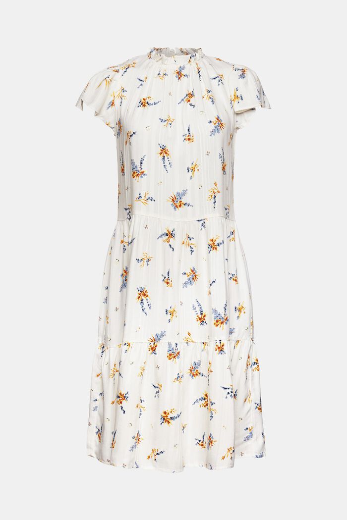 Sukienka z kwiatowym wzorem, LENZING™ ECOVERO™, OFF WHITE, detail image number 6