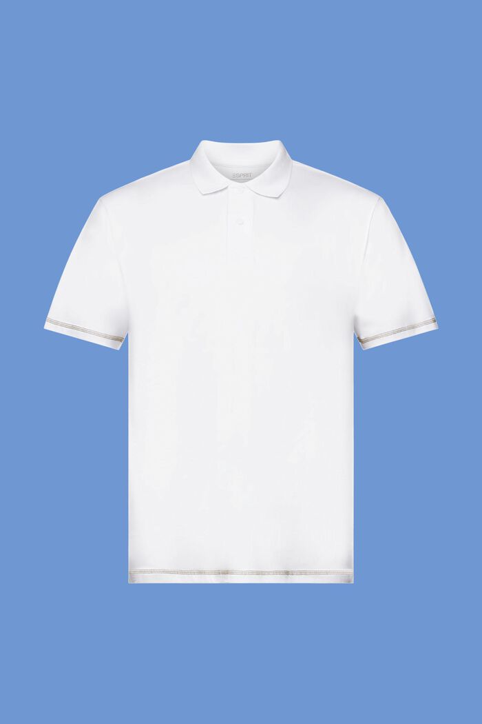 Dżersejowa koszulka polo, 100% bawełny, WHITE, detail image number 6