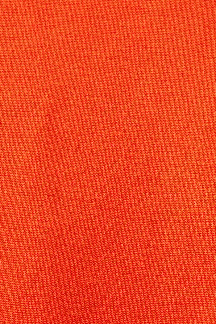 Sweter z dekoltem w serek, BRIGHT ORANGE, detail image number 5