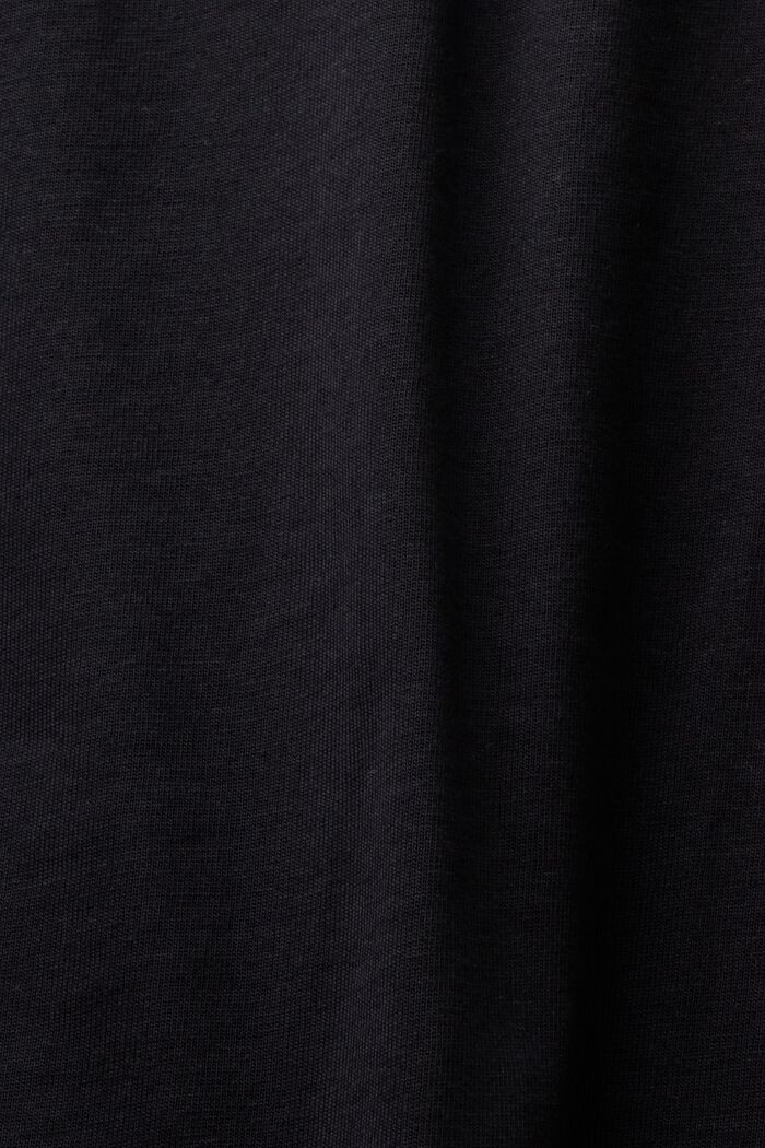T-shirt z okrągłym dekoltem i wcięciem w talii, BLACK, detail image number 5