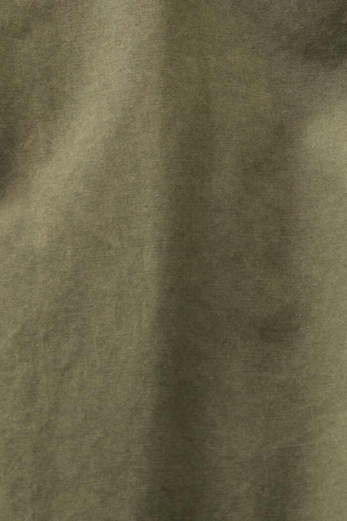 Spodnie bojówki na gumce, 100% bawełny, KHAKI GREEN, detail image number 6