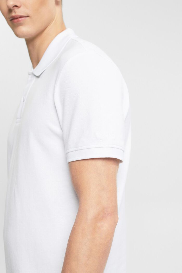 Koszulka polo, fason slim fit, WHITE, detail image number 2