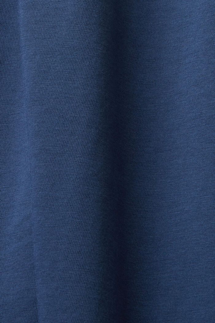 Graficzna koszulka z bawełnianego dżerseju, GREY BLUE, detail image number 6
