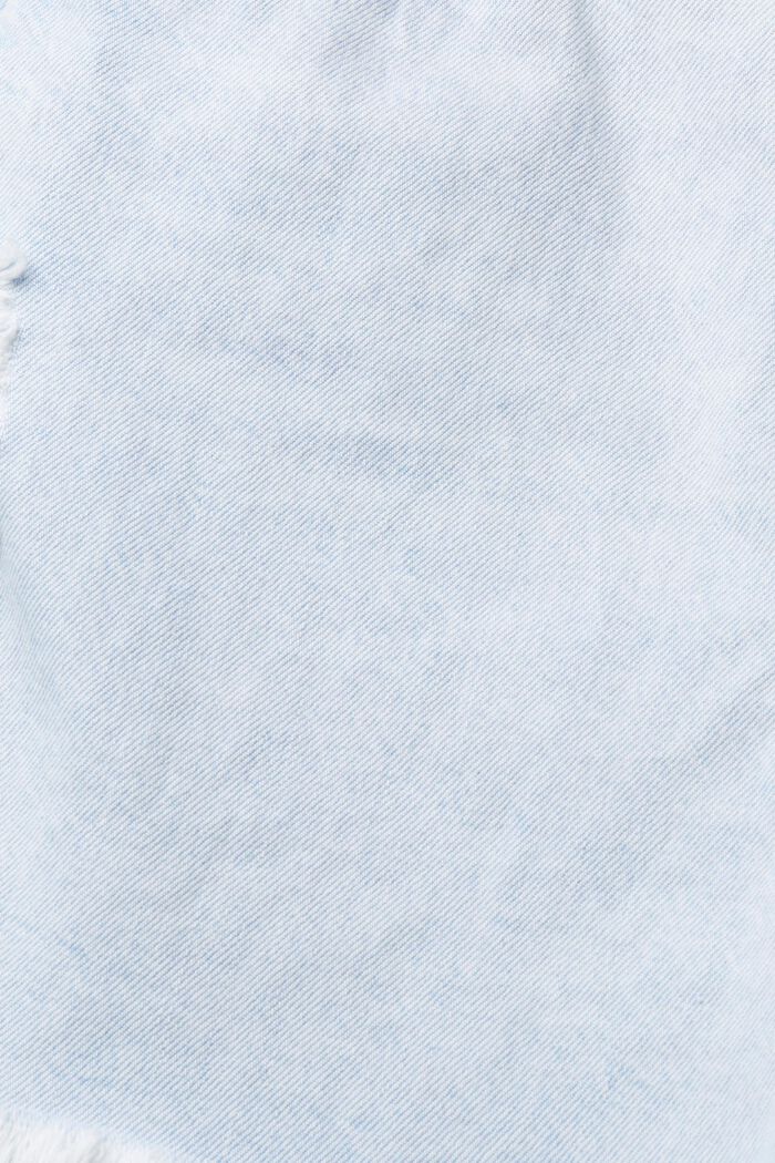 Dżinsowe szorty z efektami znoszenia, BLUE LIGHT WASHED, detail image number 6