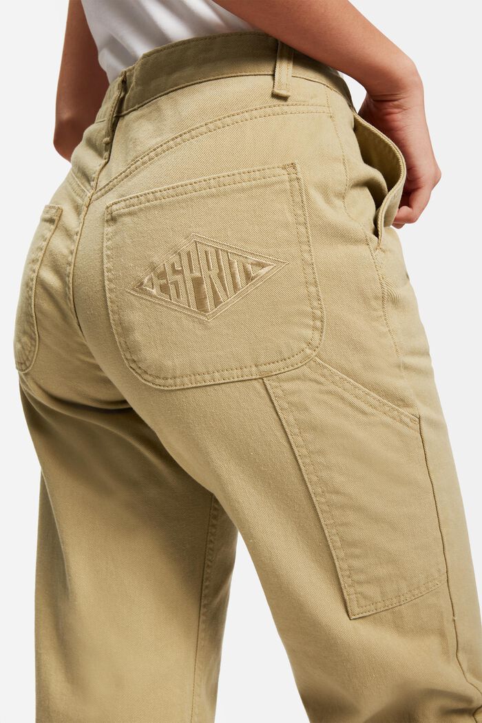 Męskie spodnie bojówki, BEIGE, detail image number 5