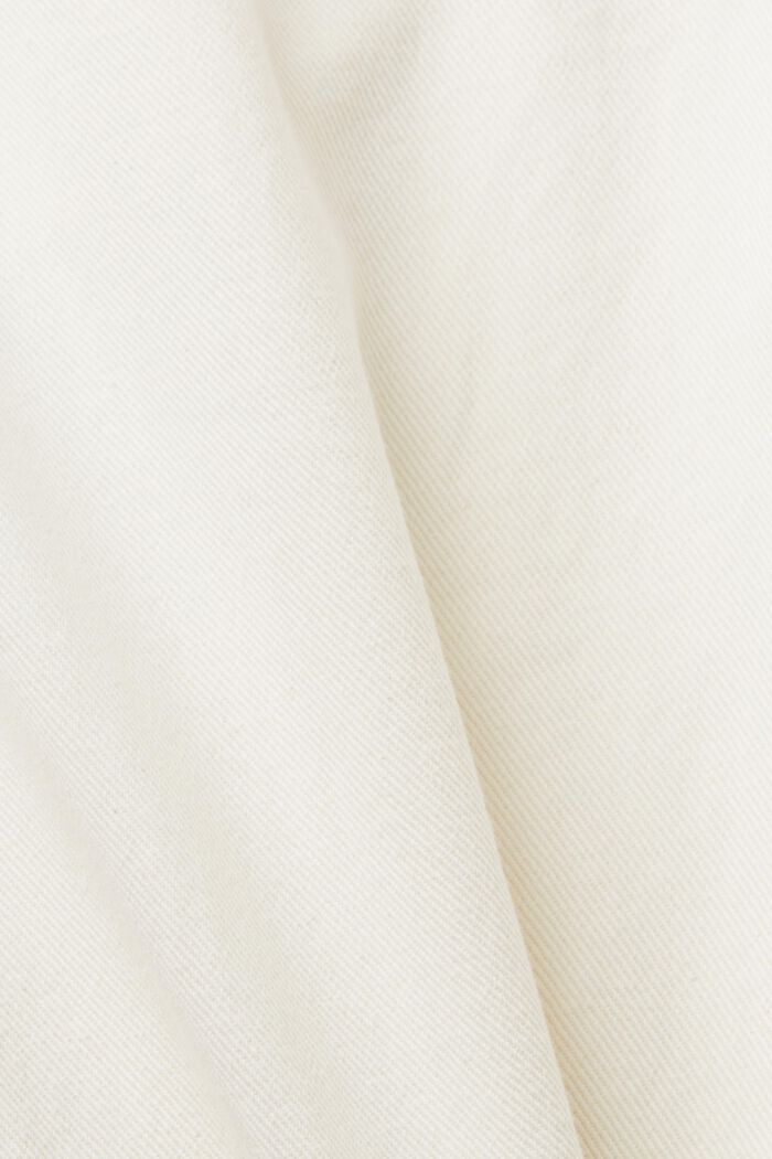 Spodnie z diagonalu z szerokimi nogawkami, 100% bawełna, OFF WHITE, detail image number 7