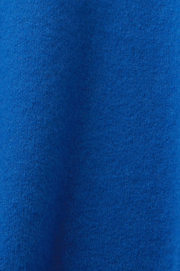 Sweter z okrągłym dekoltem z mieszanki wełnianej, BRIGHT BLUE, detail image number 5