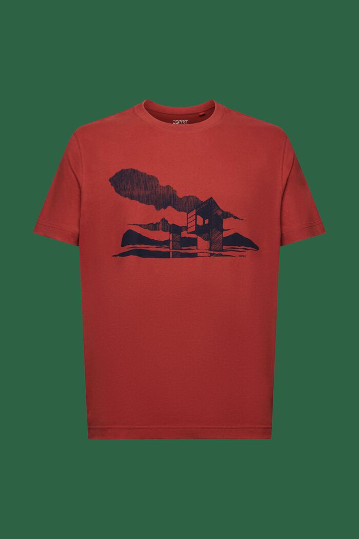 T-shirt z graficznym nadrukiem, TERRACOTTA, detail image number 7