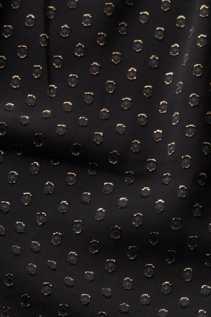 Bluzka z dekoltem w serek i złotym połyskiem, BLACK, detail image number 5