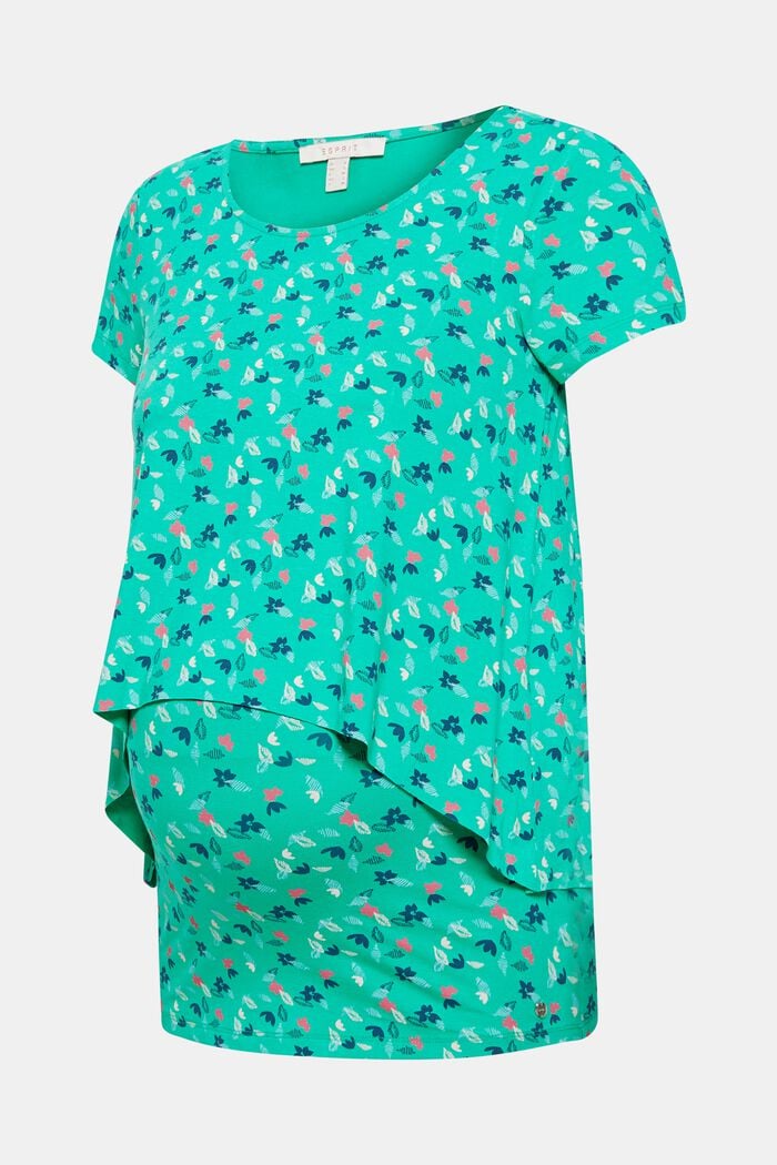 Warstwowa koszulka dla matek karmiących, EMERALD GREEN, detail image number 0