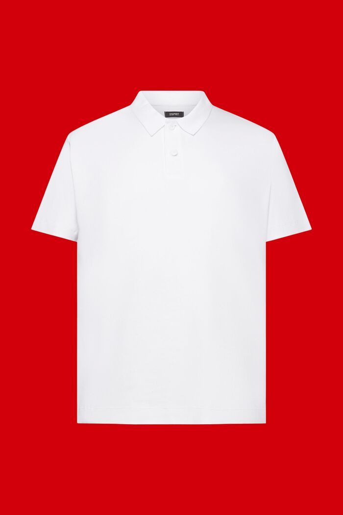Koszulka polo z bawełny pima, WHITE, detail image number 5