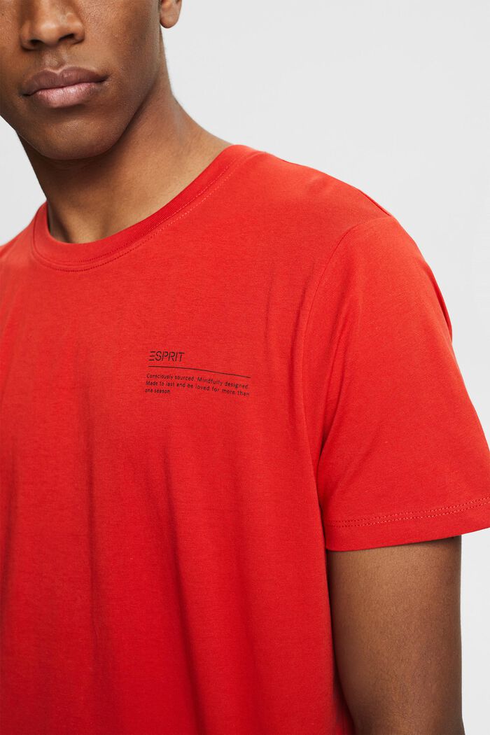 Dżersejowy T-shirt z nadrukiem, 100% bawełny ekologicznej