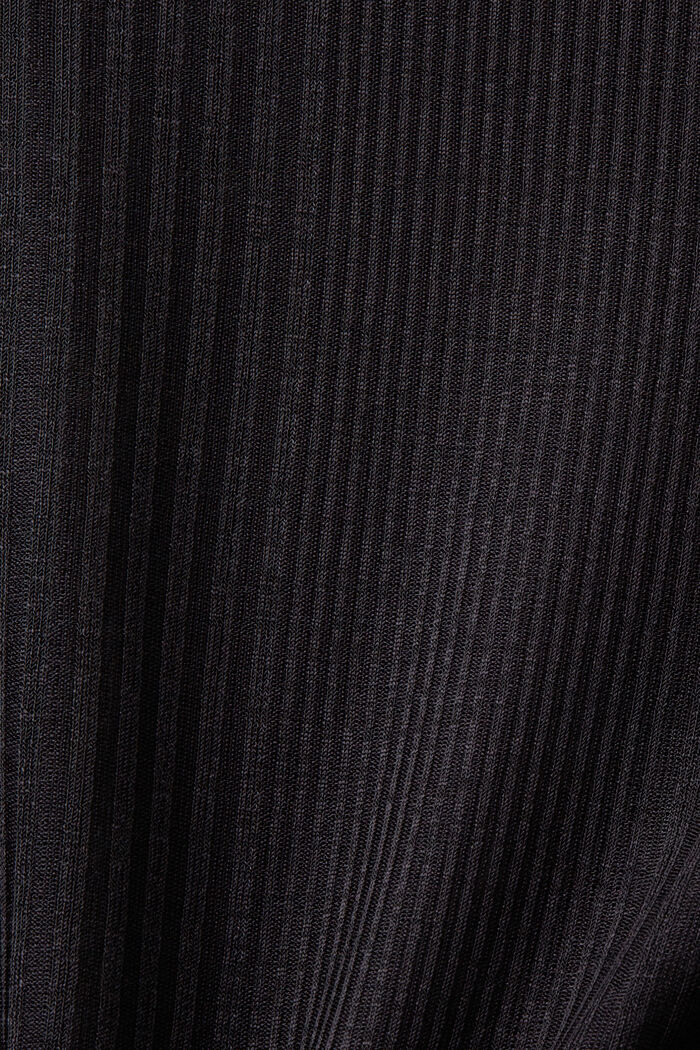 Prześwitujący top w prążki, BLACK, detail image number 6