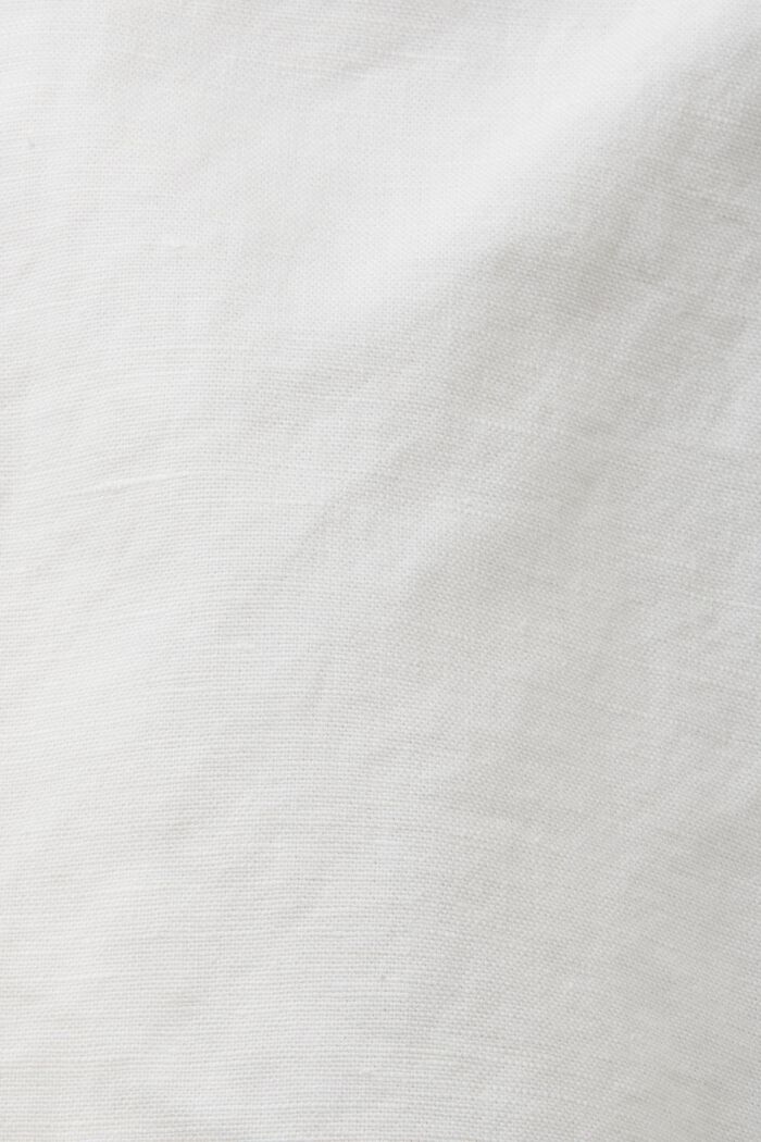 Szorty z wiązanym paskiem, mieszanka bawełny i lnu, WHITE, detail image number 6