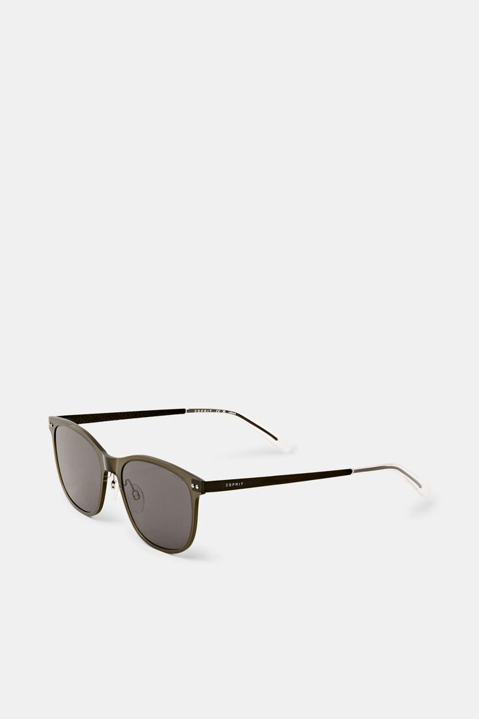Okulary przeciwsłoneczne z prostokątnymi oprawkami, GREY, detail image number 2