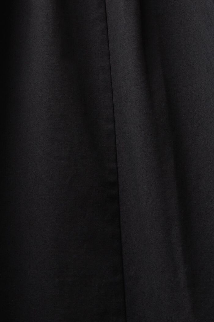 Sukienka midi z popeliny z usztywnieniem, BLACK, detail image number 5