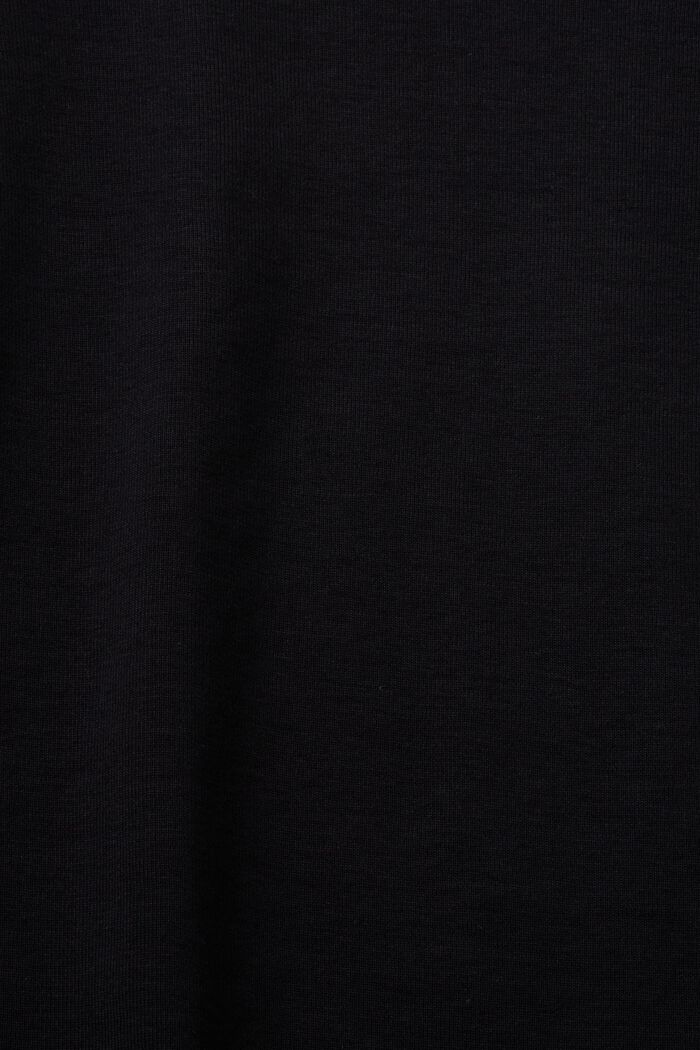 Bluzka z długim rękawem i logo z bawełny organicznej, BLACK, detail image number 4
