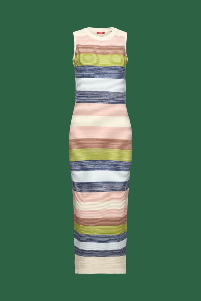 Dzianinowa sukienka midi w paski, ICE, detail image number 5