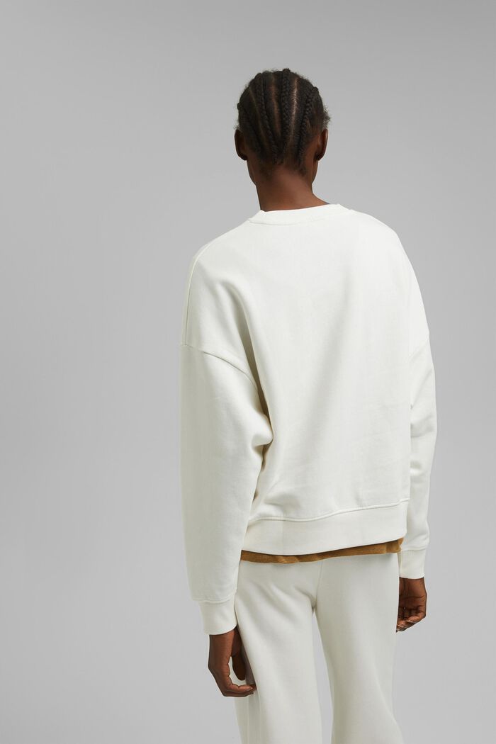 Bluza w 100% z bawełny ekologicznej, OFF WHITE, detail image number 3