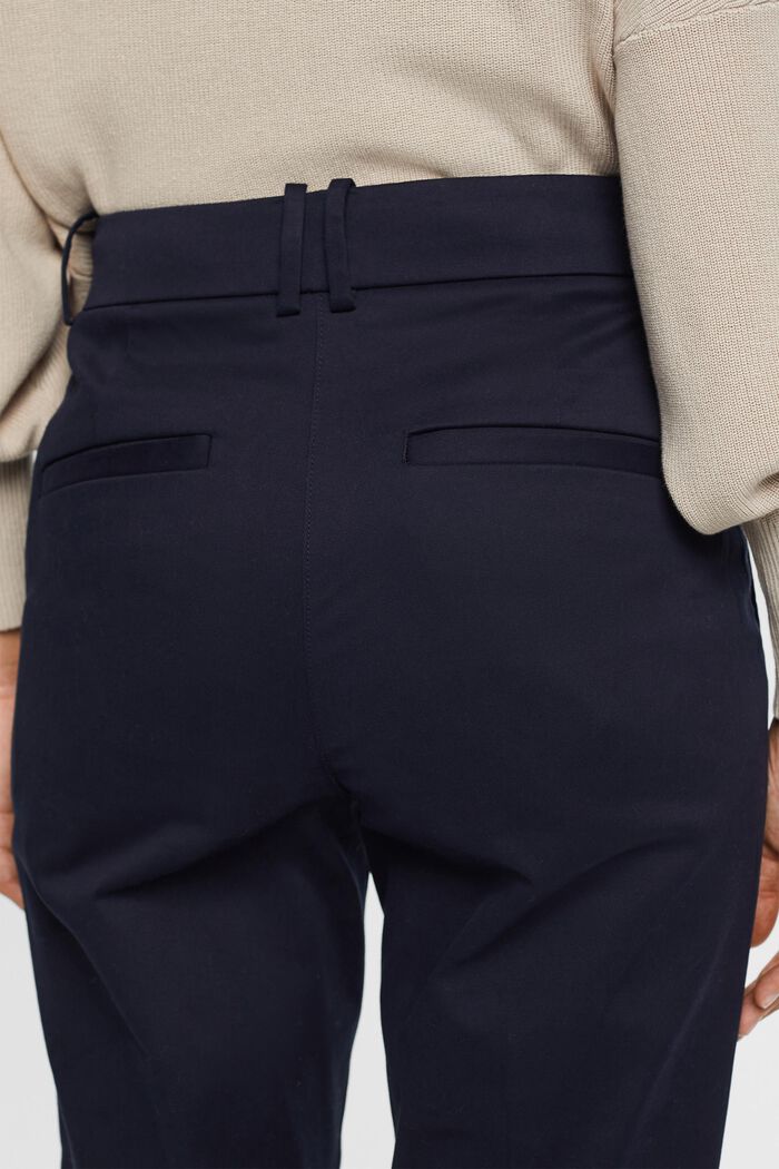 Spodnie slim fit z wysokim stanem, NAVY, detail image number 4