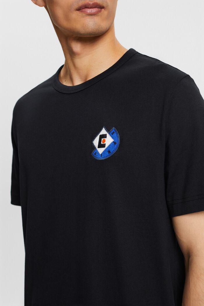T-shirt z graficznym logo, BLACK, detail image number 3