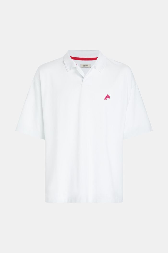 Koszulka polo z kolekcji Dolphin Tennis Club, fason relaxed, WHITE, detail image number 4