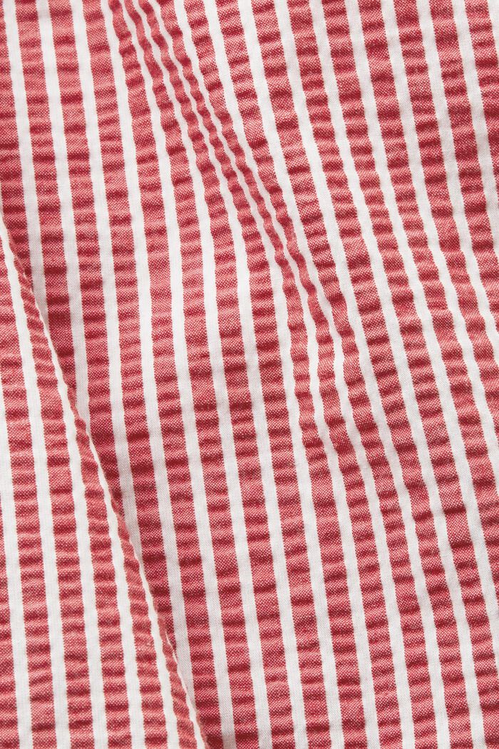 Szorty kąpielowe w paski z fakturą, DARK RED, detail image number 4