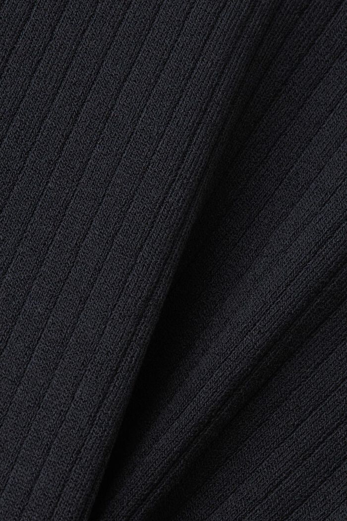 Sweter w kolorowe pasy z okrągłym dekoltem, BLACK, detail image number 5