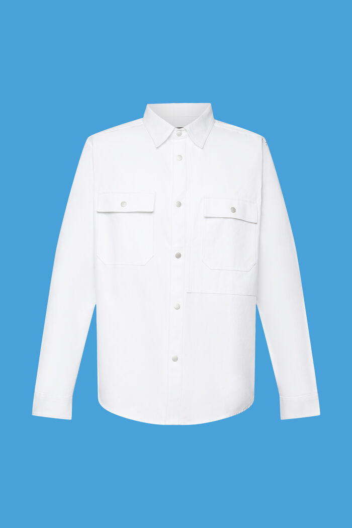 Kurtka koszulowa z twillu, 100% bawełna, WHITE, detail image number 5