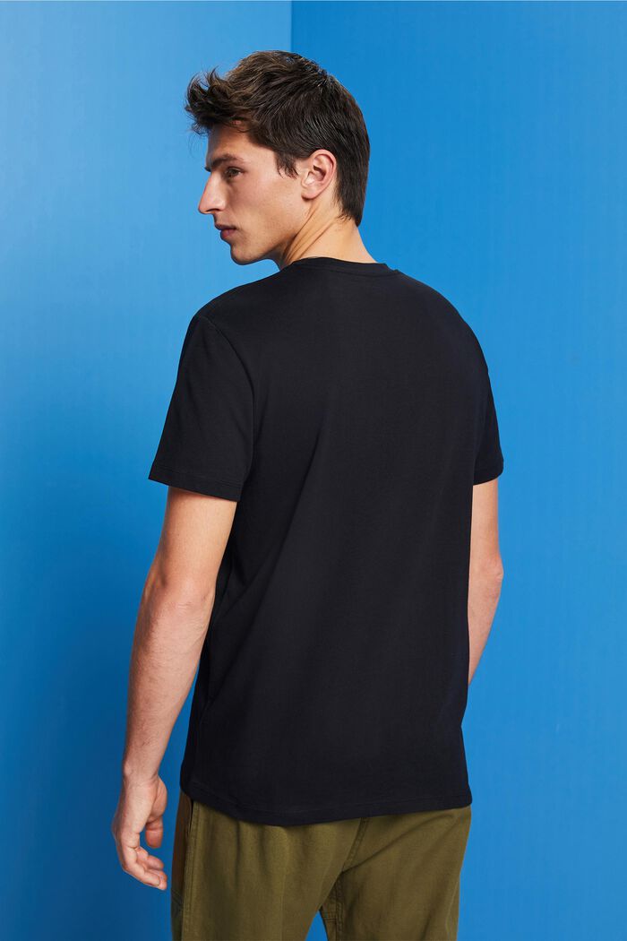 T-shirt z dżerseju z nadrukiem, 100% bawełna, BLACK, detail image number 3