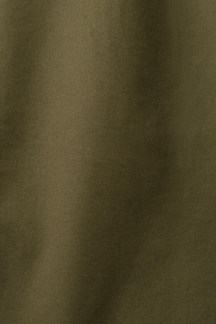 Szorty w stylu chinosów z ekologicznej bawełny, DARK KHAKI, detail image number 6