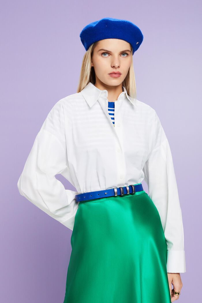 Bluzka koszulowa oversize, WHITE, detail image number 0