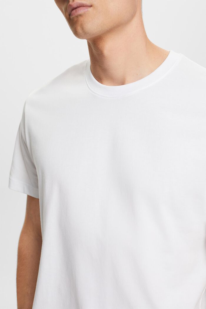 T-shirt z dżerseju z bawełny pima, WHITE, detail image number 2