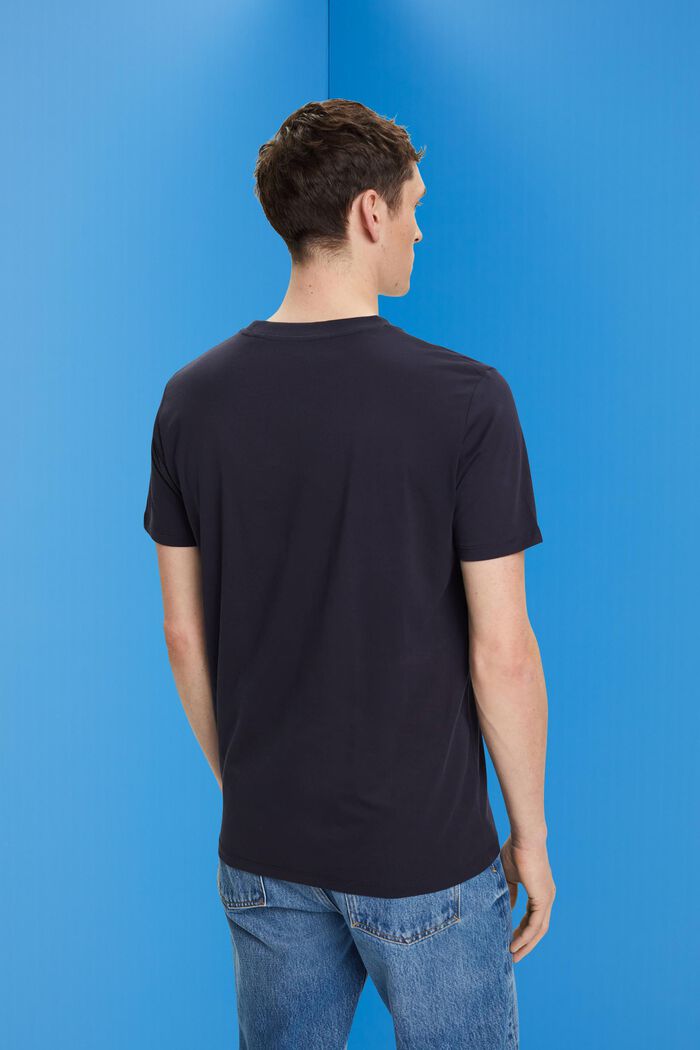T-shirt z okrągłym dekoltem z czystej bawełny, NAVY, detail image number 3