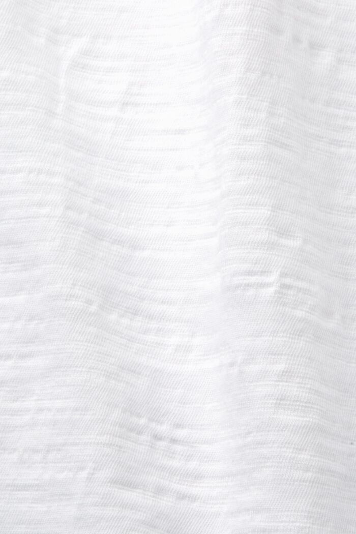 Top z dżerseju z zaszewkami i marszczeniami, WHITE, detail image number 4