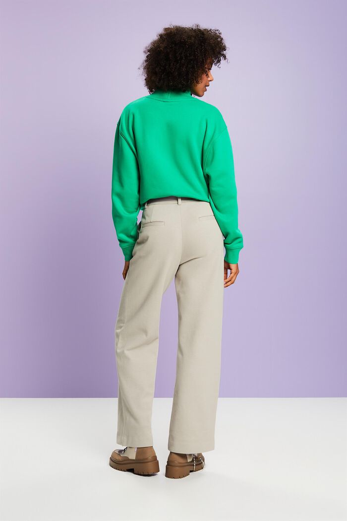 Szerokie spodnie z bawełną ekologiczną, LIGHT GREY, detail image number 3