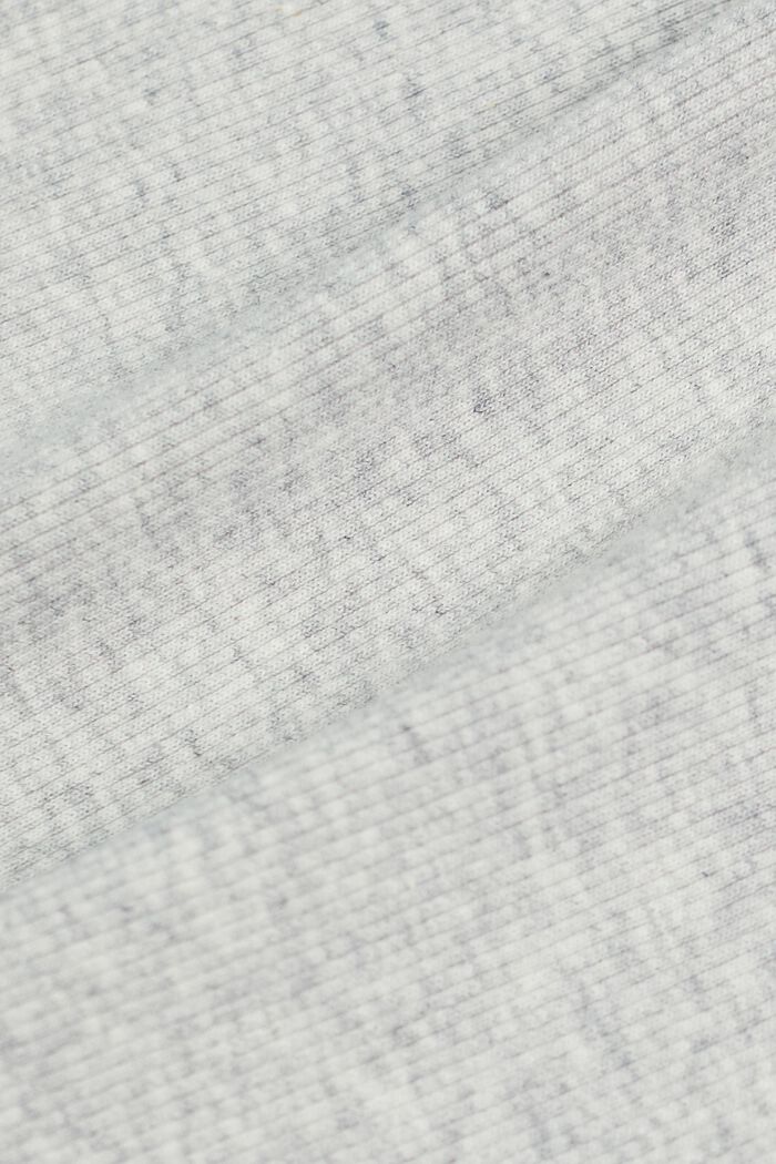 Prążkowany top na ramiączkach z bawełny organicznej, LIGHT GREY, detail image number 5