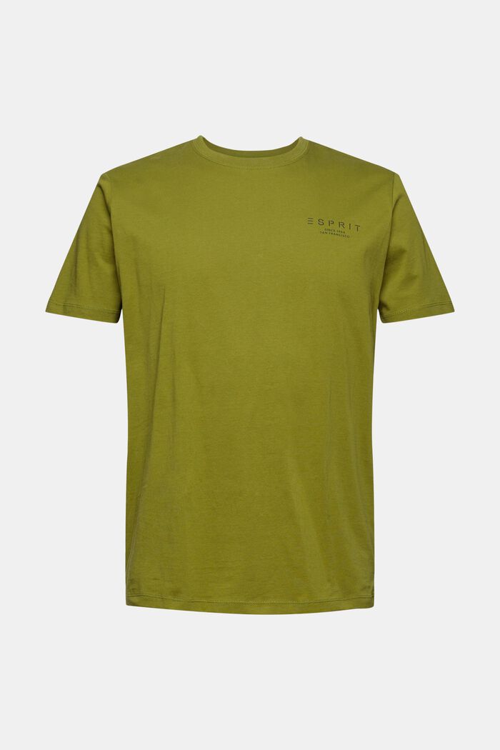 T-shirt z dżerseju z nadrukiem z logo, LEAF GREEN, detail image number 2